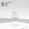 Venta al por mayor de botellas de perfume con pulverizador de 50 ml, de vidrio transparente, con bayoneta, vacías y de alta gama.