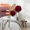 Agita el sonido de la misma explosión versión mejorada de las estrellas rosa rojo cereza borla clip tocado de Año Nuevo clip para el pelo