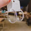 Pendientes de aro grande súper brillantes con pasador de plata S925, cadena de garra europea y americana, pedrería, moda, pendientes elegantes para mujer, cara redonda, adelgazante