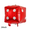 Globos de Papel de Aluminio de Póker, Piezas Cuadradas, Corazones, Tréboles, Picas Negras, Dados, Tema de Casino, Decoraciones para Fiesta de Juegos de Casino