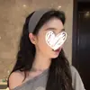 Yi Mengling Ju Jingyi - Diadema con banda para el cabello de punto francés, estilo francés, ensanchada, color gris, para mujer, con parte superior craneal alta, para el cabello