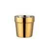 Acero Inoxidable 304 Taza de Agua Coreana de Doble Capa Taza de Cerveza para Tienda de Barbacoa Taza para Bebidas Café Taza de Té para el Hogar Taza para Enjuague Bucal
