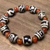 Venta al por mayor de fábrica Pulsera Duobao Tianzhu estilo Xizang ágata viejo escama de dragón ágata alto en aceite Pulsera Duobao Tianzhu pulpa vieja envuelta