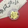 Insignias Corporativas Personalizadas Logo Oro Puro 999 Doce Signos del Zodíaco Pegatinas para Teléfono Móvil Piezas de Oro Zodiacales Creativas Regalos Venta al por Mayor