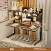 Estrutura de Cama Beliche Mesa de Cama Suspensa Armazenamento Lateral de Cama de Dormitório Universitário Mesa de Computador Mesa Multifuncional para Pessoa Preguiçosa