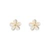 Pendientes de ópalo para mujer, elegantes pendientes de flor, aguja de plata s925, pequeños, exquisitos, simples, para perforación de oreja, nuevos