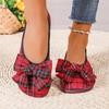 Zapatos Casuales de Moda para Mujer de Estilo Nuevo Transfronterizos con Punta Redonda, Planos, con Lazo de Nudo, Slip-On, Tallas 36-43, Tallas Grandes