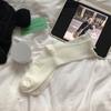 Calcetines rizados para mujer, calcetines hasta la pantorrilla, de moda para primavera y verano, nuevos calcetines de algodón, medias japonesas de malla fina transpirables.