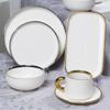 Juego de Cena para 4/6/8 Personas Porcelana Transfronterizo Cerámica Taza y Plato Juego 32 Piezas Vajilla
