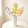 Buquê de flor de orquídea borboleta artificial com sete cabeças, impresso em 3D, com aparência de filme, para decoração de cenários, decoração de hotéis e como elemento decorativo para orquídeas dançantes