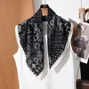 Bufanda Cuadrada de Espiga Simple y Elegante de 65 cm para Mujer, Bufanda de Seda de Lujo Ligero de Gama Alta, Bufanda Multifuncional para Viajes, Chal y Bufanda
