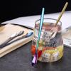 Cuchara para semillas de melón acero inoxidable 304 cuchara mezcladora cuchara para taza creativa acero inoxidable chapado en oro cuchara pequeña cuchara de mango largo