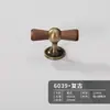 Novas Maçanetas de Madeira de Nogueira Estilo Chinês para Portas de Guarda-Roupa e Armários, Maçanetas Redondas Pequenas de Latão para Gavetas, Estilo Francês Bronze Antigo