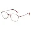 Armazón de Gafas para Estudiante Adolescente para Mujer, Armazón Redondo Azul Transparente, Armazón de Gafas para Miopía, Gafas Ultraligeras y Cómodas de Acero Plástico de Tungsteno y Carbono para Hombre