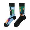 Calcetines asimétricos de diseño original AB para hombre y mujer, calcetines de algodón creativos de dibujos animados AB, estilo callejero de moda, personalidad