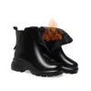 Botas Chelsea de Cuero Suave con Suela Gruesa para Mujer Botas Martin de Tacón Grueso Estilo Británico Botas Cortas de Terciopelo para Mujer Otoño e Invierno