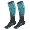 Medias deportivas europeas y americanas de rayas de color contrastante transpirables amigables con la piel ajuste elástico leggings para correr montar