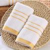 Toalla de baño de algodón blanca con borde dorado de 60 g, para hotel Phnom Penh