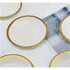 Comercio exterior borde dorado plato de plástico blanco color 9.5 pulgadas plato de onda grande Phnom Penh plato cuadrado PP