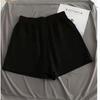2025 Verano Nuevo Estilo Coreano Shorts Deportivos Cintura Alta Sueltos Adelgazantes Pantalones de Pierna Ancha Color Sólido Moda Casual Pantalones Casuales