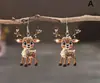 Nuevos aretes planos de acrílico con muñeco de nieve transfronterizos mi colgantes adornos un par estándar