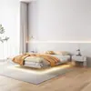 Accesorios para Cama de Acero con Marco de Suspensión Sin Mesita de Noche Minimalista Tatami Casa de Huéspedes Dormitorio Principal Cama de Doble Suspensión Sin Patas