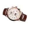LIGE nuevo 8974 especial transfronterizo tres ojos seis agujas reloj de cuarzo para hombre moda multifuncional reloj impermeable