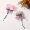 Tecido de Verão Estilo Fada Borda Queimada Malha Pétalas de Flores Buquê DIY Grampo de Cabelo Versátil Acessório de Cabelo Acessórios para Roupas Atacado