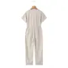 Atacado de Roupas Femininas Transfronteiriças Calças Cropped Estilo Europeu e Americano 2026 Macacão Casual Solto de Verão com Decote V e Bolso com Amarração