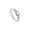 Anillos de pareja de gato y cachorro con graffiti, plata pura, diseño de nicho de lujo ligero, anillos de amistad, regalo de San Valentín para Instagram