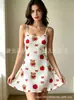Ropa de casa estilo nuevo 2026, camisola camisón estampada, camisola camisón linda y dulce, ropa de estar para mujer, camisón