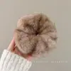 Goma para el pelo floral marrón, elegante y a la moda, con diseño de cuadros para mujer, nuevo estilo 2026, accesorio para el pelo de tela de alta calidad