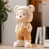 Decoração criativa de urso violento para sala de estar, rack de TV, hall de entrada, decoração de mesa para casa, artesanato de mesa pequeno