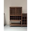 Nuevo Estilo Chino Ébano Madera Boga Estante Sala de Estar Gabinete Multi-Tesoro Zen Almacenamiento de Té Gabinete Lateral Sala de Té Estante de Exhibición de Almacenamiento