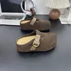 Novedad Verano 2026 Estilo 6cm Suela de Plataforma Ligera Hebilla Casual Moda Trendy para Mujer Hueco Estilo Birkenstock Mocasines Cerrados