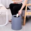 Papelera de plástico sin tapa de estilo nórdico europeo creativo para baño, oficina, dormitorio, sala de estar, hogar, 8L