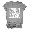 Cara difícil Amazon eBay Estação Independente Casual Simples Feminina Gola Redonda Manga Curta Camiseta