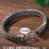Pulsera Creativa Hecha a Mano con Escamas de Dragón Estilo Chino para Hombres, con Cuentas de la Fortuna, Tendencia Nacional Personalizada, Diseño Retro y Sencillo