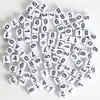 Cuentas de Letras Acrílicas Cuentas de Números Ingleses Cuentas Planas Cuentas Cuadradas DIY Collar de Cuentas Hecho a Mano Llavero Accesorios de Joyería