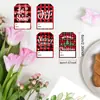Etiquetas Adesivas de Presente de Natal Xadrez Vermelho e Preto Merrybright Adesivos Selantes Festivos 100 Folhas/Rolo Venda Quente Transfronteiriça