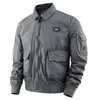 7908 chaqueta de vuelo de primavera y otoño moda mediana edad color sólido guapa chaqueta de hombre uniforme de béisbol americano hombre