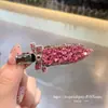Pinzas para el cabello de pedrería brillante de lujo estilo coreano Dongdaemun Primavera 2026 para mujer, Colección de accesorios para el cabello de la frente