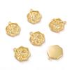 Preservação de Cor Pacote Ouro 14K Sol Rosa Olhos Pingente Oval DIY Brincos Feitos à Mão Acessórios de Decoração para Colares