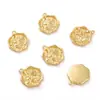 Pendente Oval Olho Rosa Sol Banhado a Ouro 14K Conserva Cor Acessórios para Brincos Colares Artesanais DIY