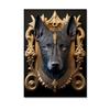 Escultura Metálica Rey Gorila Pintura en Lienzo León Dorado Tigre Ciervo Póster Escultura de Animales Arte Decorativo Pared