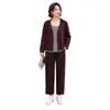 Conjunto de Sudadera con Capucha de Dos Piezas para Mamá de Mediana Edad, Nuevo Conjunto de Otoño para Mujer, Traje Casual para Personas de 40-50 Años, Sudadera de Manga Larga
