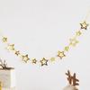 Estrela oca Garland Internet celebridade fundo parede dourando estrela de cinco pontas triângulo bandeira casamento decoração de aniversário