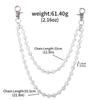 Venta Caliente Transfronteriza Europea y Americana Hip-Hop para Hombre Nicho Cadena de Bolas de Diamante Cadena de Cintura Bolso Colgante Accesorios de Cadena de Cintura