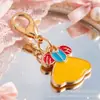 Pingente de Chaveiro de Liga de Esmalte Roxo Sereia Fecho Lagosta Pingente Acessórios de Joias DIY Material Atacado