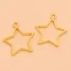 16 Estilos de Accesorios para Joyería DIY de Aleación Imitación Oro, Colgantes con Forma de Luna, Redondos y de Corazón con Marcos Huecos de Resina